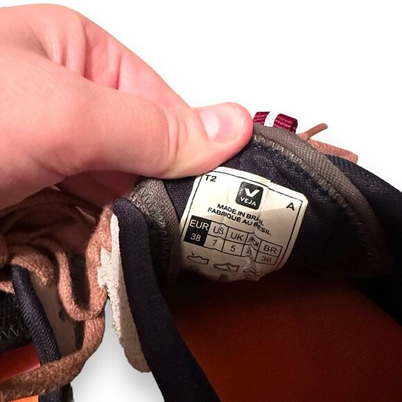 Veja‎ Venturi Suede Khaki Sable Oxford Grey Lace Up Dad Sneakers Sz 7 / 38 - Picture 10 of 10